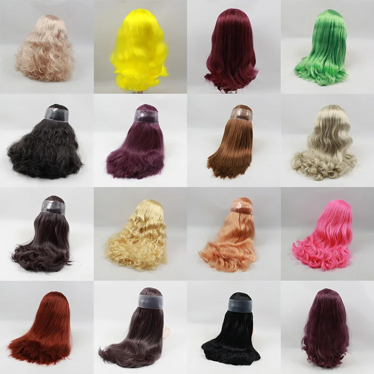

Blyth doll wig scalp suit for change DIY doll girl colorful blyth doll hairs accessory
