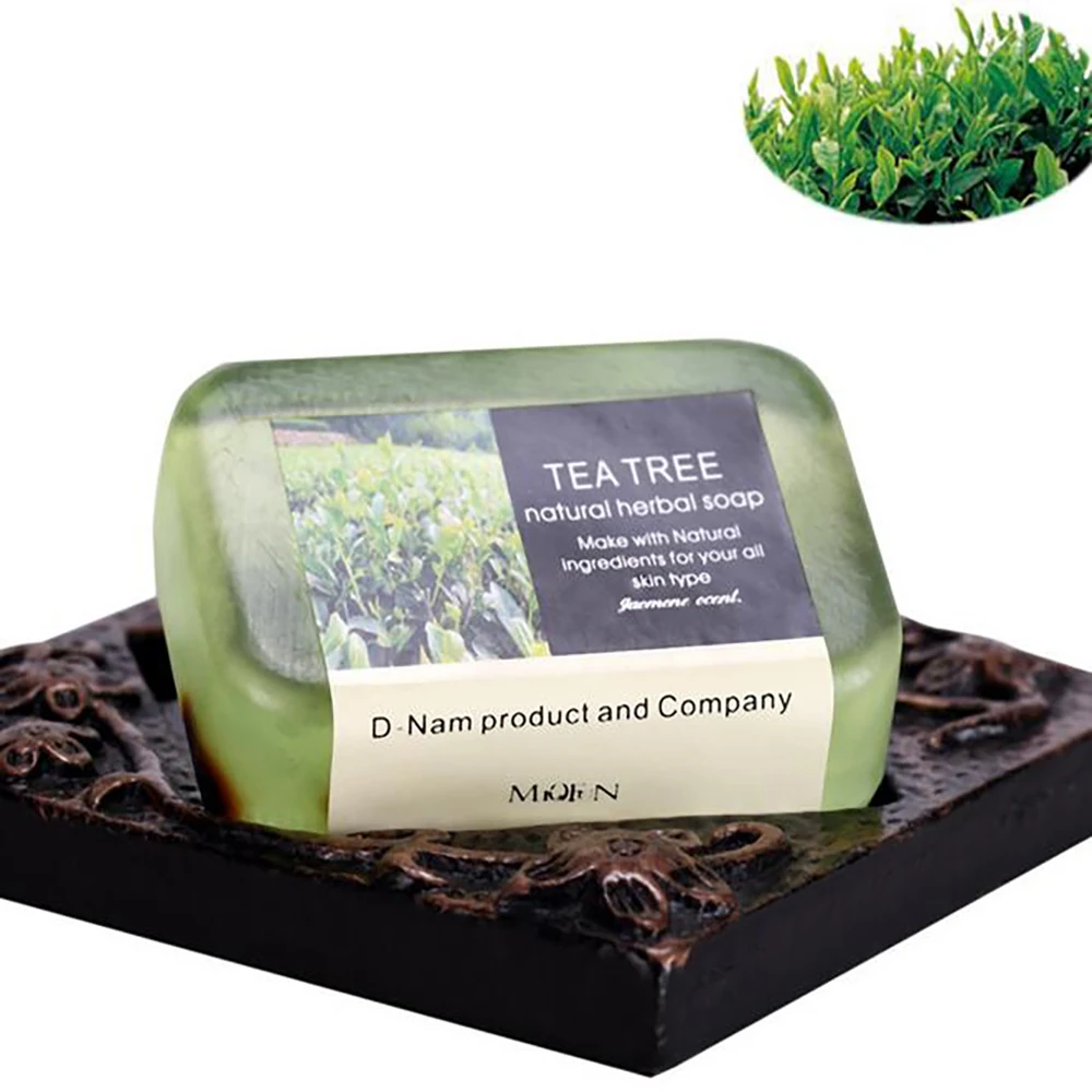 Natural Tea Tree Essential Oil Handmade Soap whitening Wrinkles Bath Soap Cold deal for removing the build up of oil and dirt 