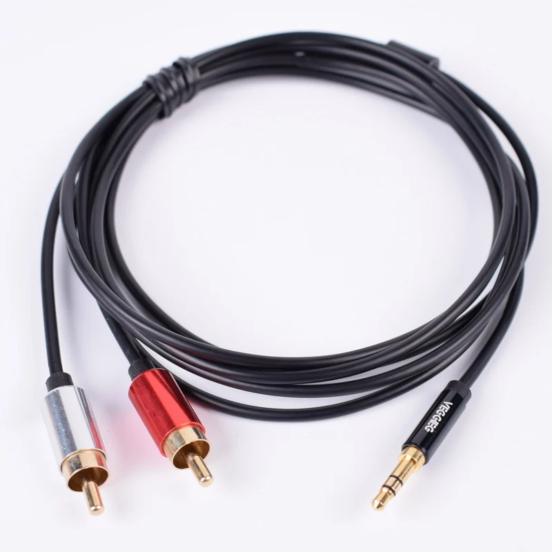 3 5 мм Стерео Джек 2 RCA аудио кабель AUX сплиттер между мужчинами адаптер динамик