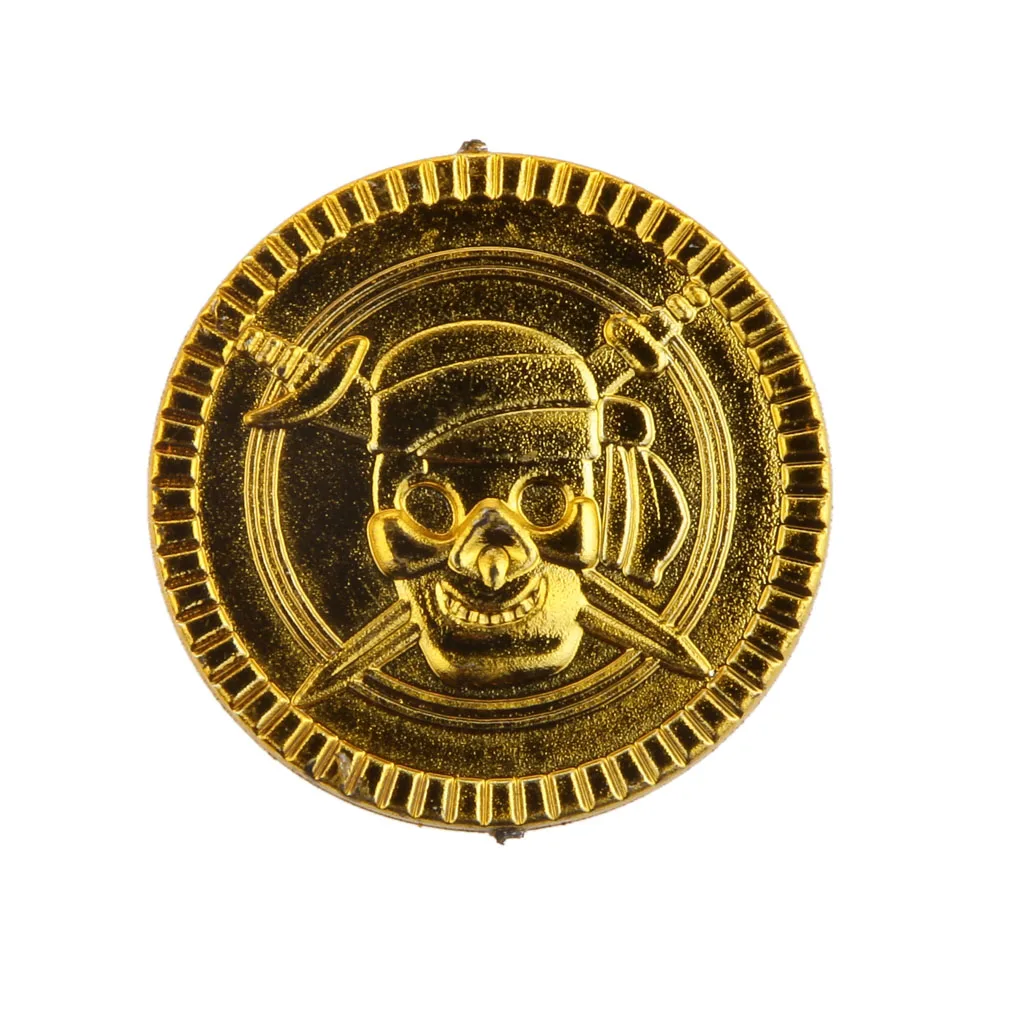 1000 monedas de juguete de oro pirata de plástico regalos fiesta de  cumpleaños piñata dinero moneda compra ahora