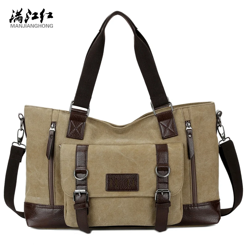 

New Arrival Big Capacity Man's Travel Bag Briefcase Canvas Shoulder Bag Portable Commercial Men Crossbody Bag Handbag Masculina