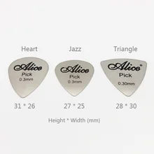 1 шт Алиса 0,3 мм металлическая Акустическая Электрогитара Бас рок pick Прочная нержавеющая сталь тонкий медиатор Guitarra