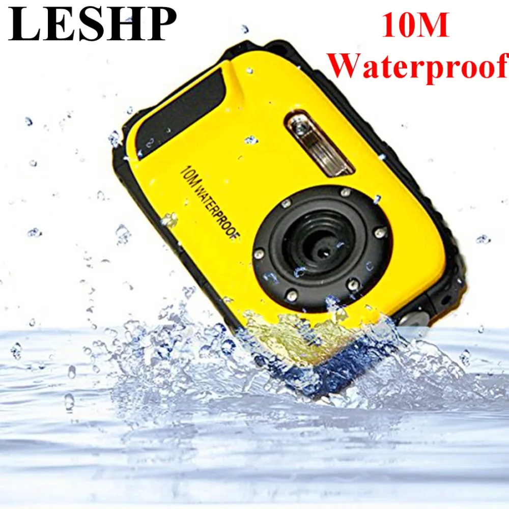 

LESHP 2.7inch LCD Anti-shake Cameras 16MP Digital Camera Underwater 10m Waterproof Camera+ 8X Zoom Video Camcorde Free Shipping