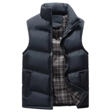 Брендовый жилет мужская повседневная куртка без рукавов Мужская Верхняя одежда Пальто с хлопковой подкладкой мужской Корейский модный утепленный жилет теплый жилет 4XL