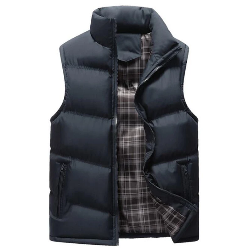 

New Brand Vest Men Casual Sleeveless Jacket Male Outwear Cotton-Padded Coat Men's Korean Fashion Thicken Waistcoat Warm Vest 4XL