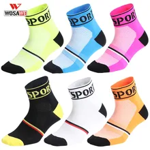 WOSAWE Sports Socks Cycling Socks Basketball Anti-Slip Breathable Compression Socks Running Hiking Socks Racing Bicycle marathon cycling running men sports socks outdoor hiking trekking compression socks