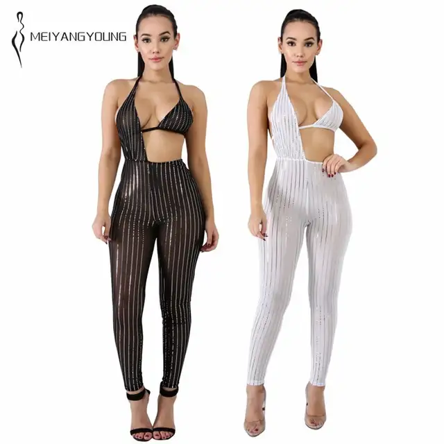 plus size white sequin jumpsuit