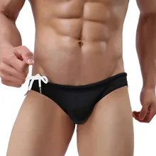 Сексуальные купальники мужские Brave person Новые мужские плавки-трусы однотонные Летние плавки водоотталкивающие купальники Natacion
