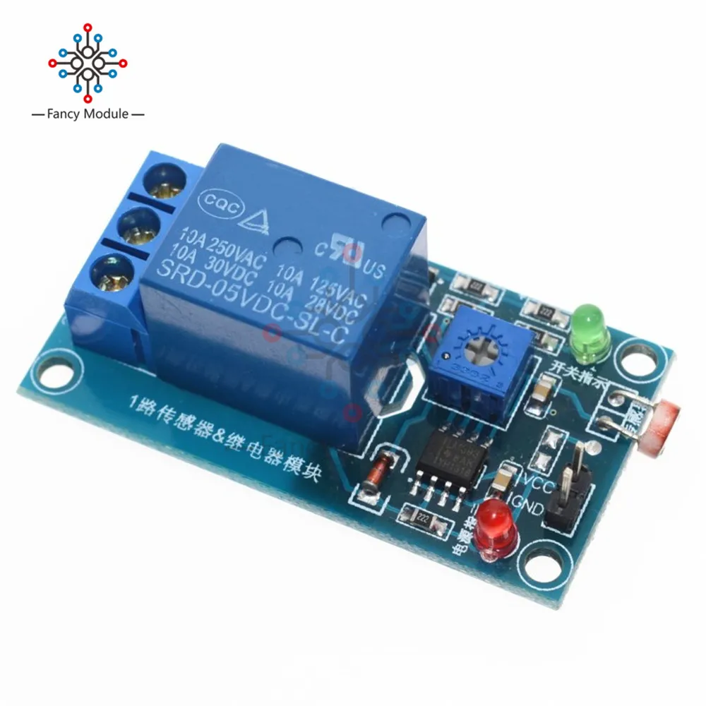 

1Pcs DC 5V 12V Light Photoswitch Sensor Switch LDR Photoresistor Relay Module Light Detection Photosensitive Sensor Board