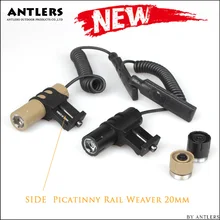 100 люмен ультра-компактный светильник для вспышки тактический мини-светильник для разведчика оружейный светильник светодиодный 20 мм Вивер Пикатинни 90 градусов смещение