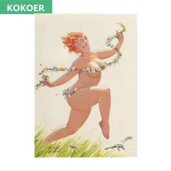 

Full Square Diamond 5D DIY Diamond Painting fat lady nude Sexy Plump woman 3D Embroidery Cross Stitch Mosaic Painting Home Decor