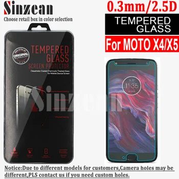 

Sinzean 100pcs For MOTO X4 Tempered Glass For MOTO X5 screen protector Film 0.3mm 2.5D 9H