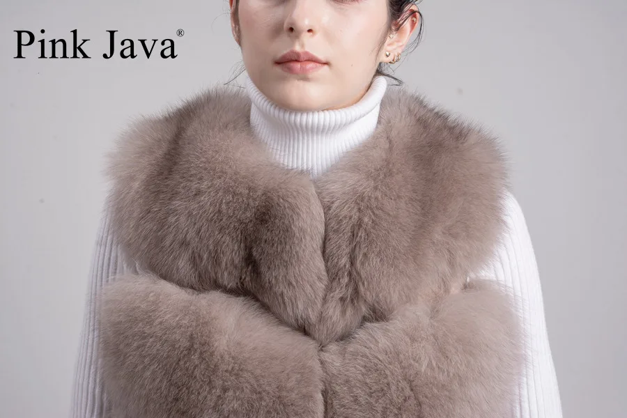 Женский меховой жилет розовая куртка из натурального Лисьего меха QC8006|real fox fur