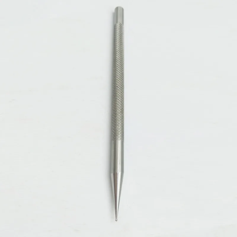 Ручка из нержавеющей стали с кожаной резьбой, шаблон для художественной маркировки, позиционирование, ручка для рукоделия, инструмент для рукоделия