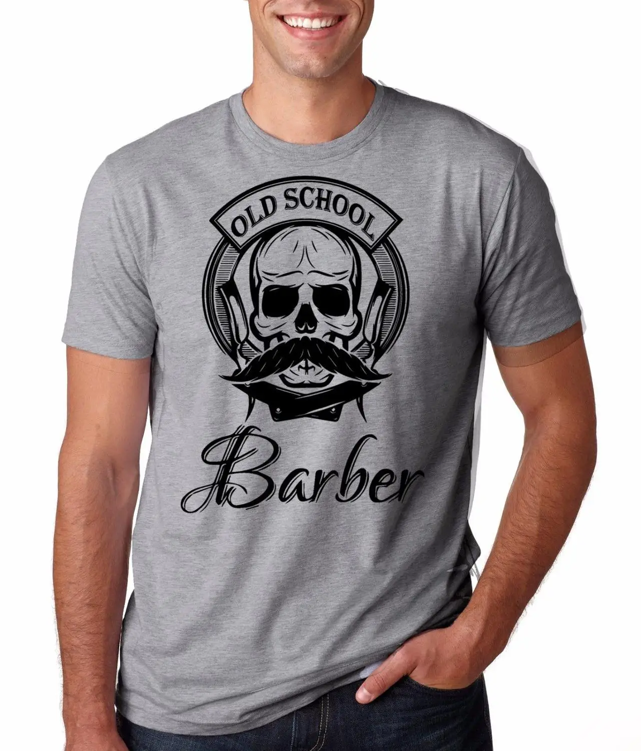 Подарок для футболка парикмахера Парикмахерская крутой хипстеров Old School Barber