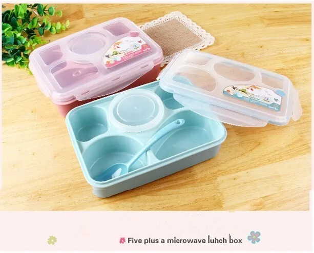 4+ 1 микроволновая печь термос Bento Lunch чашка, столовая посуда для детей микроволновая печь контейнер для хранения для малышей и детей постарше