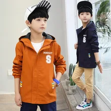 Куртка для мальчиков; весеннее пальто с капюшоном; Осенняя ветровка для мальчиков-подростков; верхняя одежда; детские пальто; Детская школьная одежда; спортивная одежда для подростков