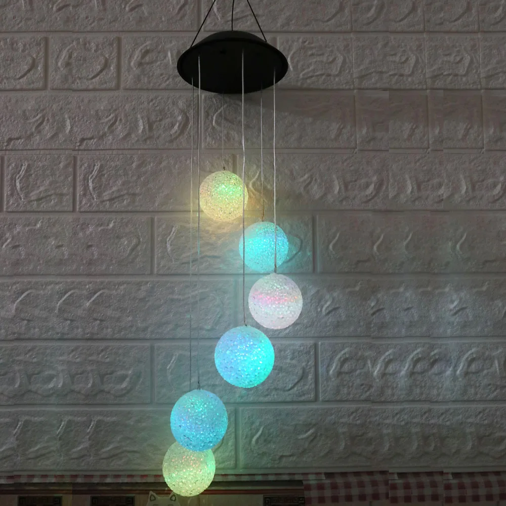 

Solar Wind Chime Solar Color Wind Chime Particle Ball With Solar Light Led Change Color