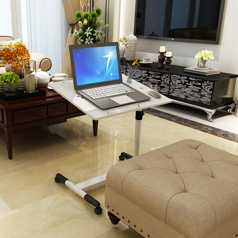 Высокое качество регулируемая высота над-кровать стол ноутбук тележка компьютерный стол офисный ноутбук компьютерные столы