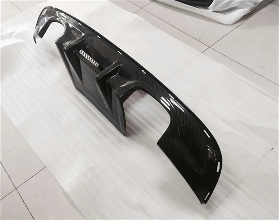 For Jaguar XF 2016 Carbon Fiber Rear Lip Spoiler Bumper Diffuser High 