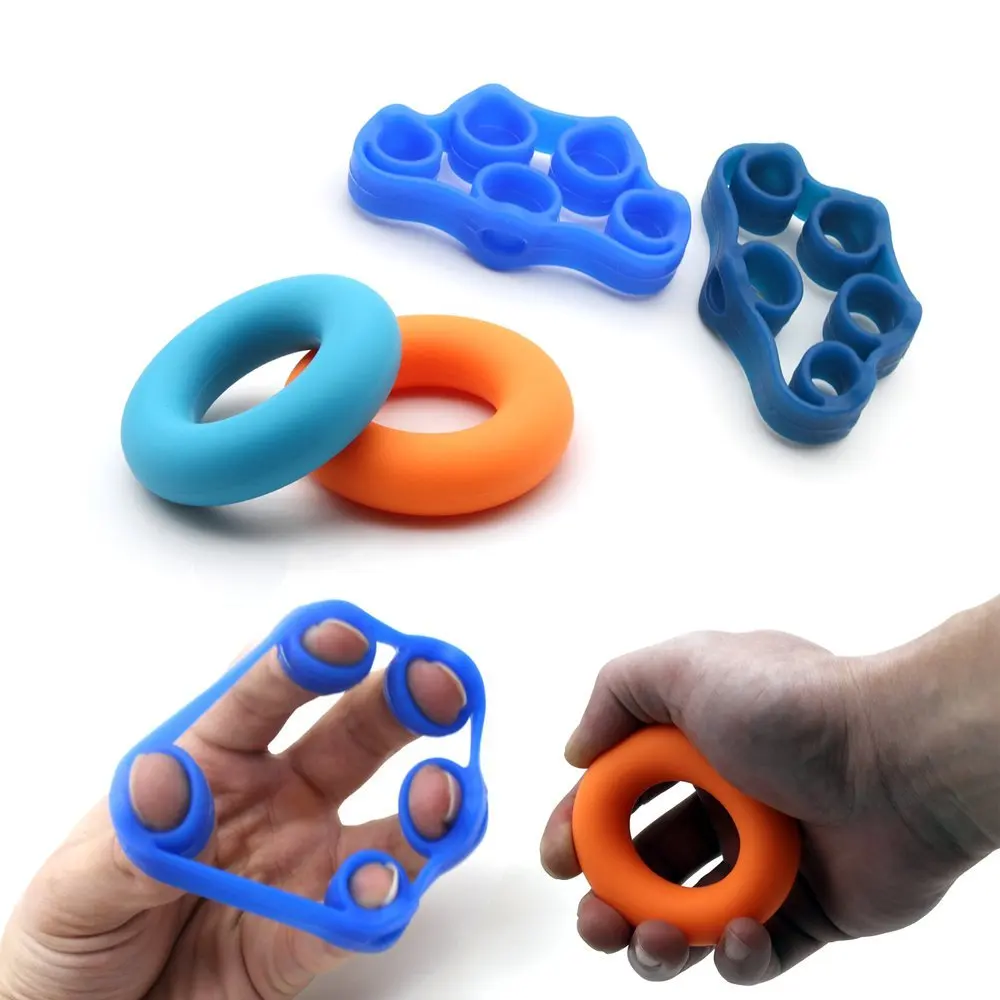 Hand & Finger Grip Strengthener Exercise Rings Includes Finger Extensor
