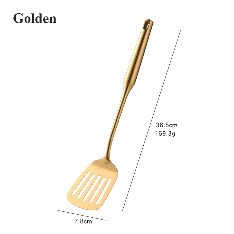 1 шт. из нержавеющей стали Золотая кухонная утварь с держателем набор инструментов для приготовления пищи лопатка для переворачивания