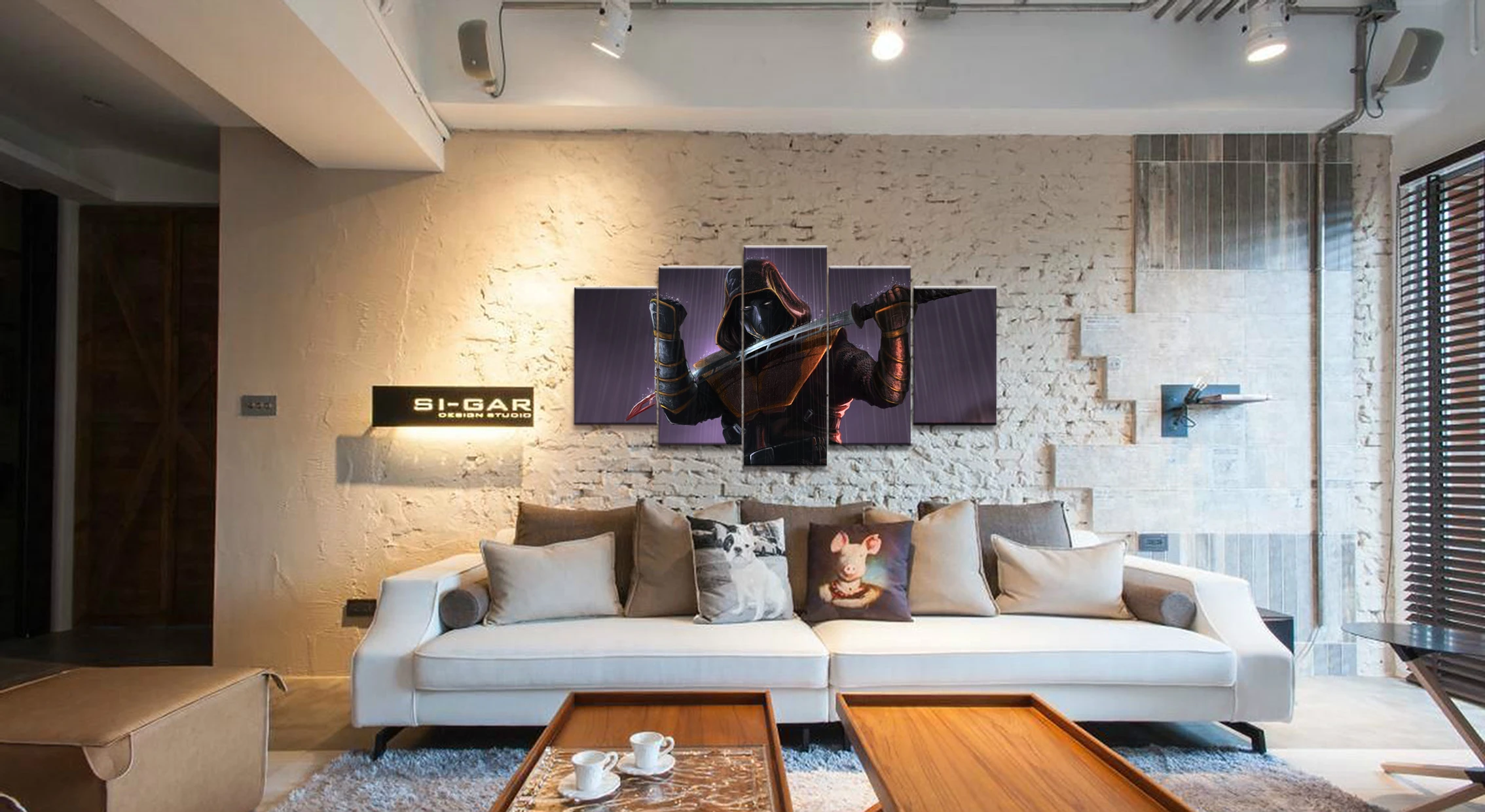 Waliicorners 5 Piece Hawkeye Samurai Sword Avengers Endgame Films Art Posters and Footprints Painting Wall Decoration for Living Room Poster 7