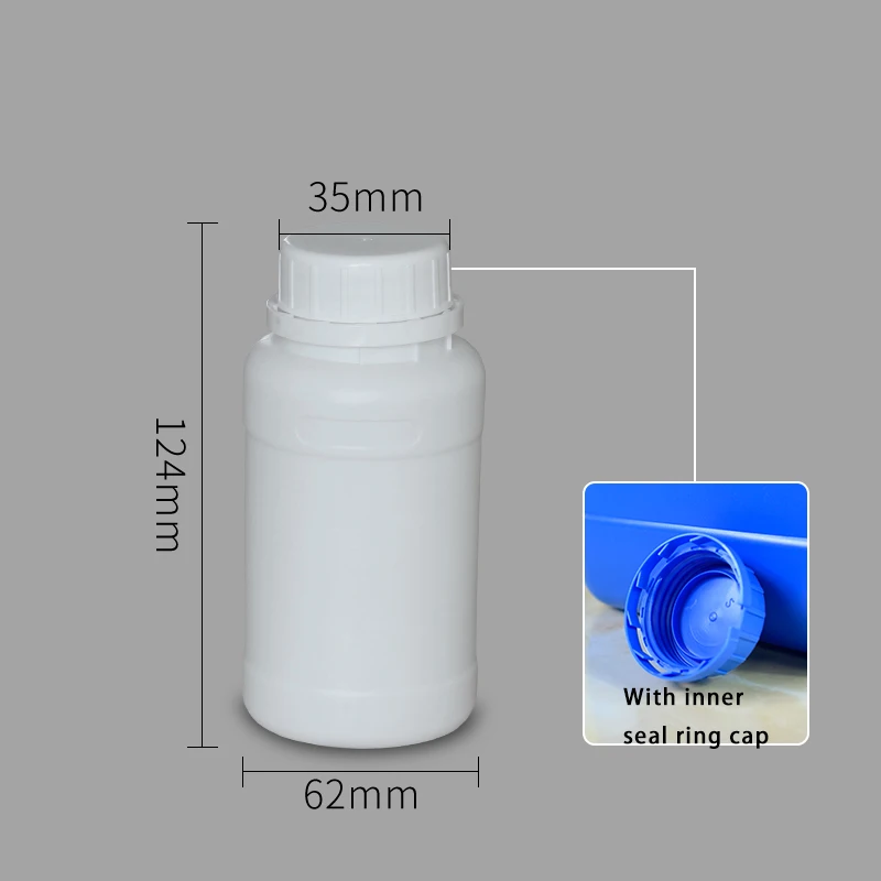 250 мл пустые пластиковые HDPE бутылки с трамбовкой защитные крышки BPA бесплатно контейнеры для хранения жидкости широкий рот 10 шт./лот - Цвет: white B