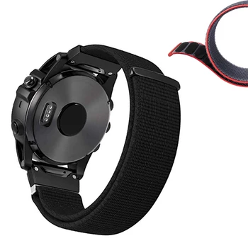 

Soft Lightweight Quick fit 22 26mm Nylon Loop Fastener Watch Band Strap for Garmin Fenix 5X 3 3HR 5 Plus/Quatix 5/935 Wristband