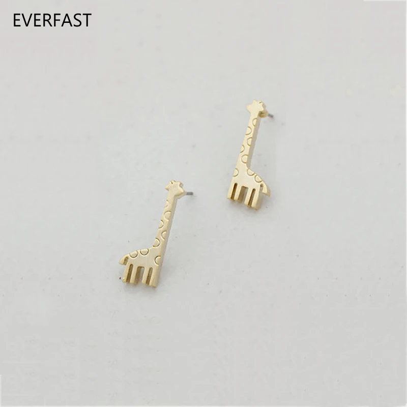 Everfast 1 пара маленьких Жираф Серьги Симпатичные Животные Acessórios Pendientes mujer модные женские туфли детские серьги подарок