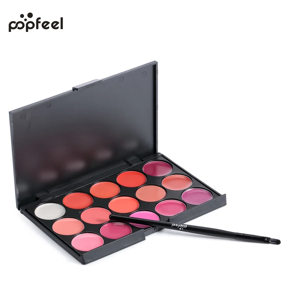 Popfeel Lip Gloss Palette Professional Makeup Lips Set Moisturizing Lip Balm Long lasting Glossy