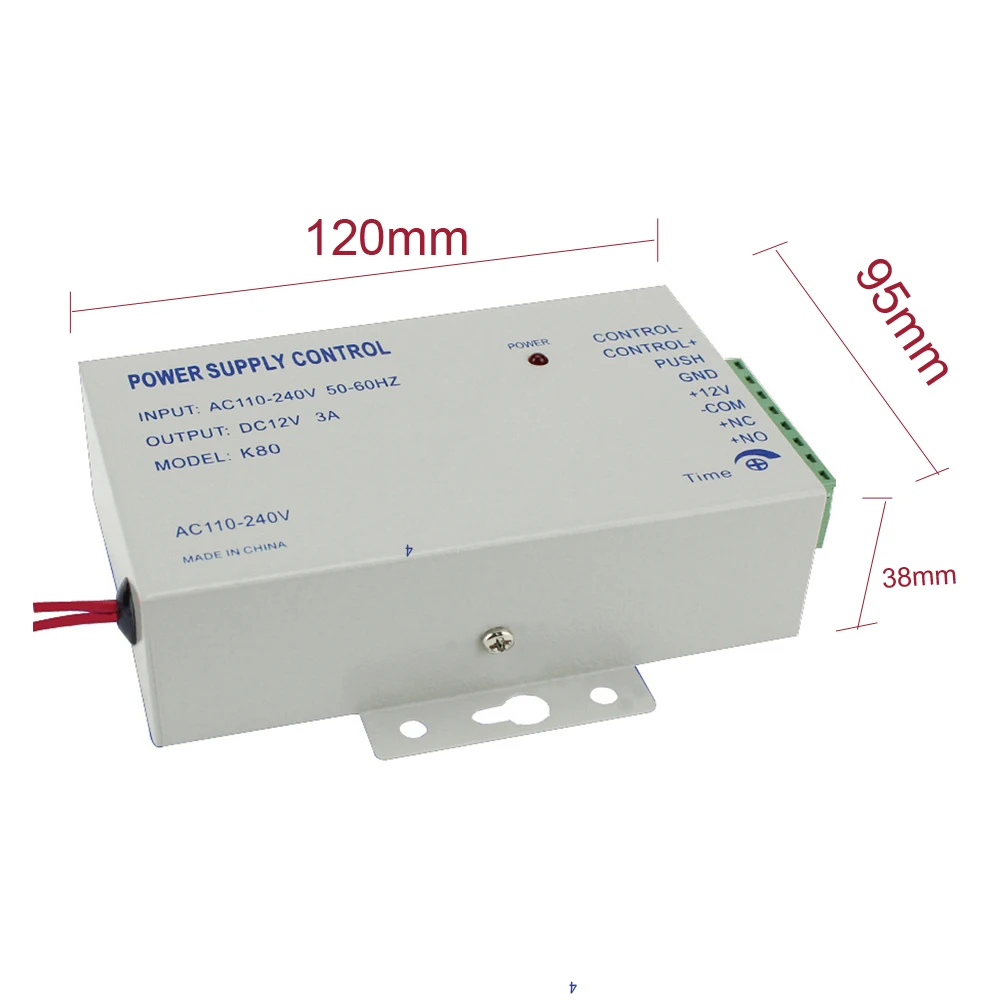 DC 12 В/3A новые двери Система контроля доступа мощность питание переключателя AC 110 ~ 240 В время задержки max 15 секунд