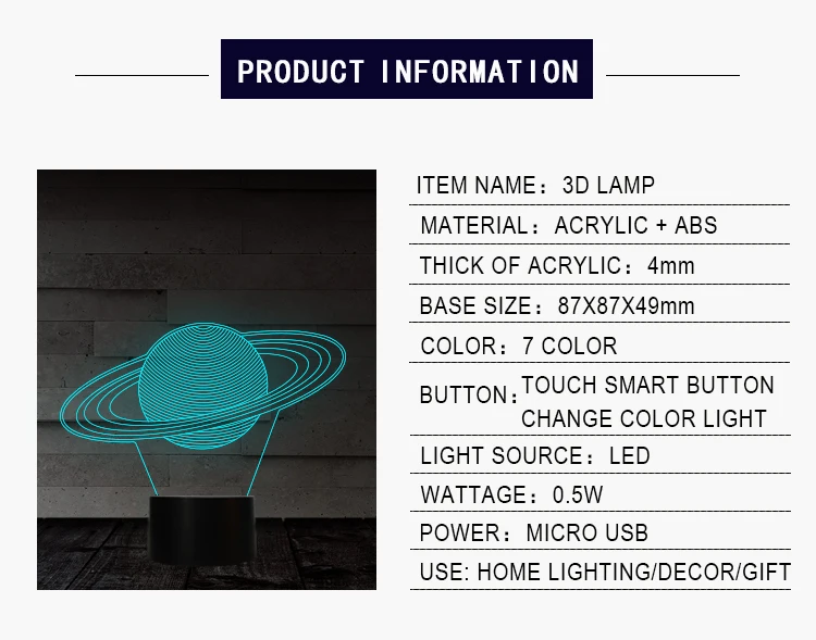 Новинка 2019 года планета автобиография ночные светильники 7 Изменение цвета подарок для Sci-fi вентилятор астрофиль Рождественский подарок