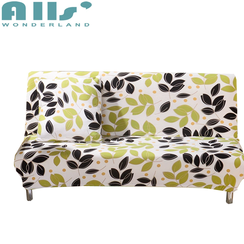 Buy Armless Couch Sofa Bed Covers With Leaves Patterns Elastic Sofa Cloth Cover