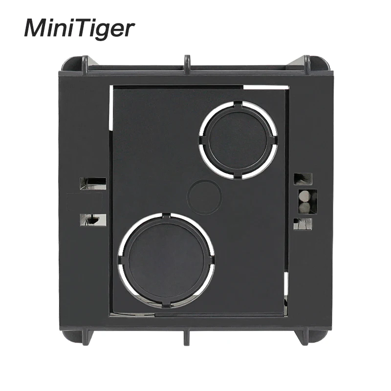 Minitiger High Strength Mounting Box Internal Cassette 82mm * 76mm * 50mm For 86 Type Switch and Socket, Black Wiring Back Box switch box wall socket box electric distribution box