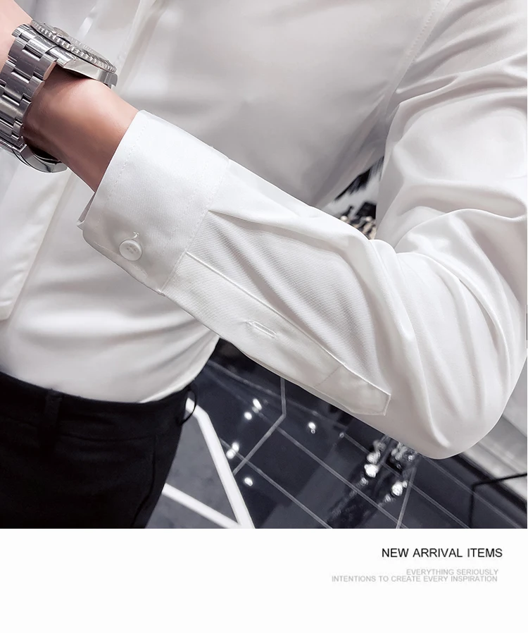 Одежда высшего качества Для мужчин рубашка Фирменная Новинка 2019 рубашка с длинными рукавами Для мужчин простой уличной галстук дизайн Для