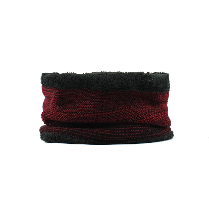 [FLB] шапочки Skullies зимняя вязаная шапка бини шарф мужские зимние шапки для мужчин женские шапки брендовые маска капота брендовые кепки F18017 - Цвет: Red Neck Snood
