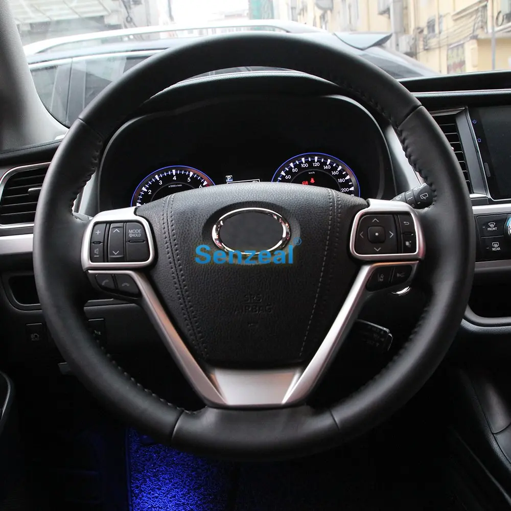SENZEAL 2 шт. накладка на рулевое колесо ABS для Toyota Highlander 2014 2015 2016 2017 2018 2019