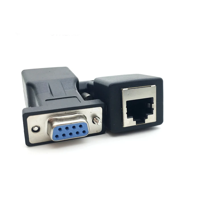 DB9 RS232 Male/Female to RJ45 Female Adapter COM Port to LAN Ethernet Port Converter usb rs232 adapter