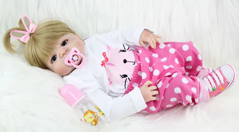 BZDOLL 55 см полностью силиконовый корпус Reborn Girl Baby Doll Игрушки Новорожденные принцесса кукла прекрасный подарок на день рождения подарок ребенку