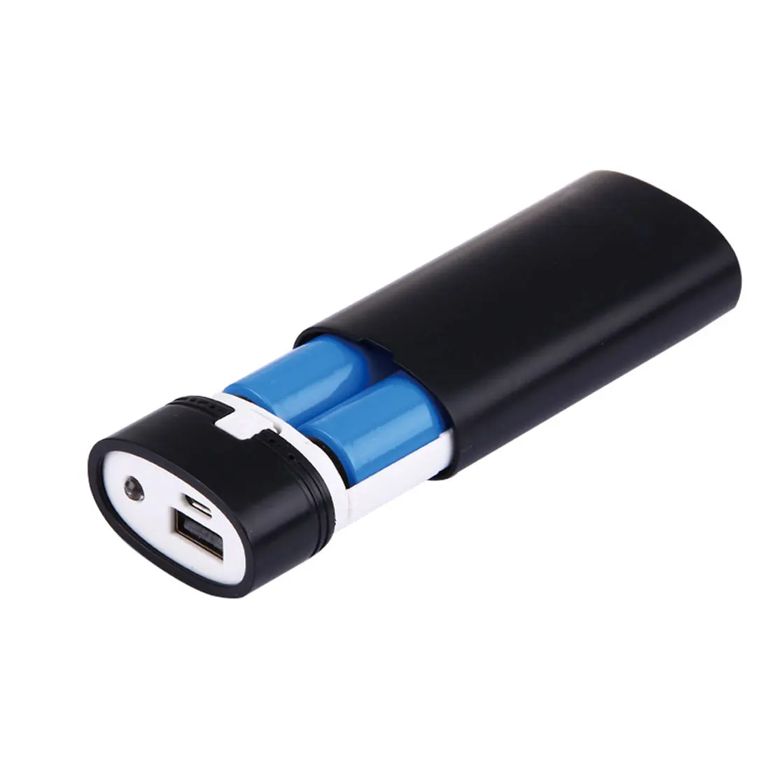 

centechia USB Battery Box DIY Power Bank 2x 18650 Battery Case Box with USB Light(No Battery)