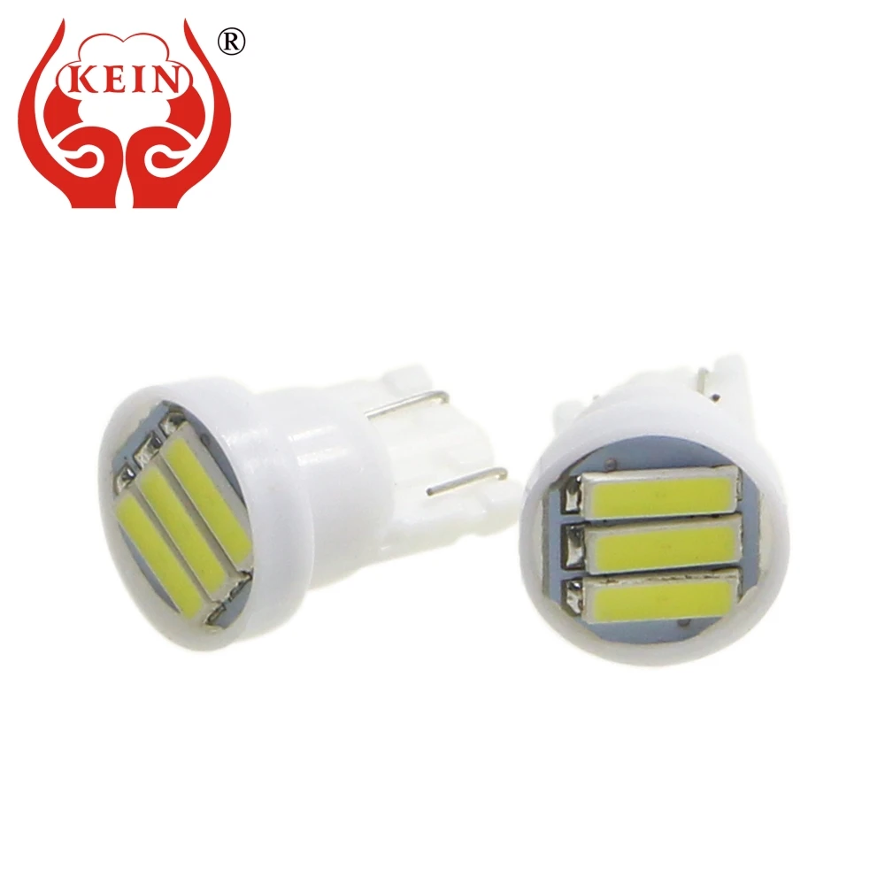 KEIN 10 шт. W5W светодиодная лампа t10 7020 3smd 194 168 T10 автомобильные лампы парковочная