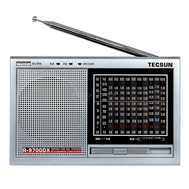 Tecsun R9700DX R-9700DX SW/MW/FM стерео радио Высокая чувствительность мир 12 Wi-гарантия з/мВт/fm-радиоприемник горячая распродажа