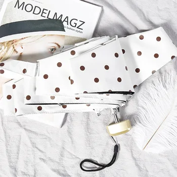 

Mini Pocket Rain Umbrella Compact Travel Umbrella Rain Woman Parasol Anti UV Five Folding Phone Umbrella Small Super Light