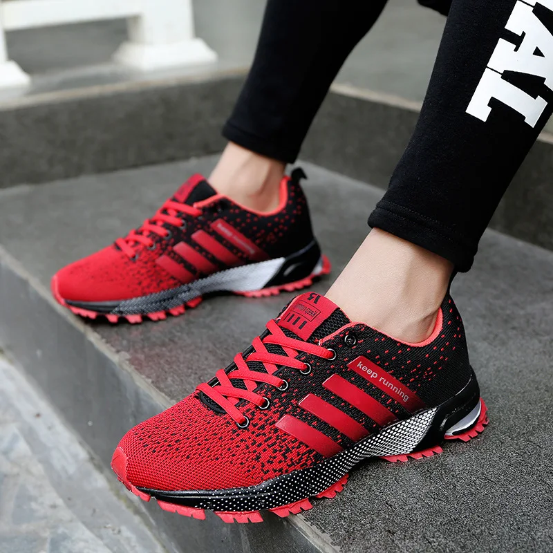 

Autumn and winter hot fashion lightweight breathable men shoes casual sports air cushion shoes men red large size 39-46 T032