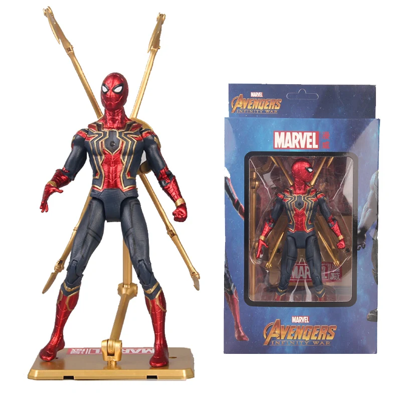 

Llluminate Marvel the avengers Iron Spider man Tamashii Stage spiderman Infinity War Action Figure Collection Model Doll Toys