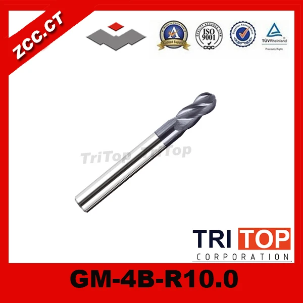 

ZCC.CT GM-4B-R10.0 general milling 2 ball nose carbide micro end mill