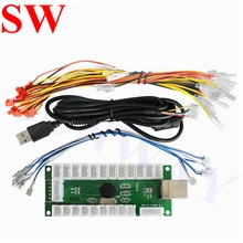 1 плеер аркадный светодиодный USB энкодер ПК на аркадный джойстик светодиодный игровой контроллер USB на джойстик для аркады игровой пульт управления