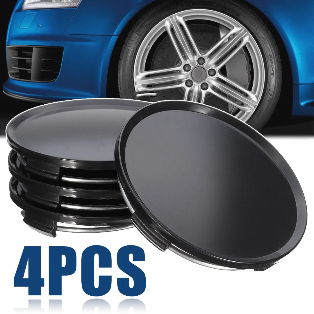 

New Arrival 4pcs/set Universal 63mm Car Vehicle Wheel Center Hub Cap Cover Black for Car Trucks