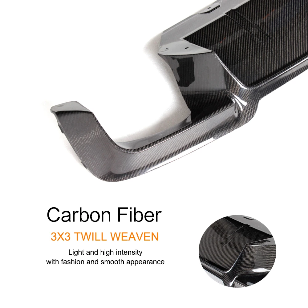 Для 5 серии Прямой задний бампер из углеродного волокна спойлер диффузор для BMW F10 M5 Sedan 2012- Черный FRP